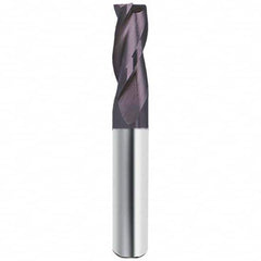 Guhring - 1", 1-1/2" LOC, 1" Shank Diam, 4" OAL, 3 Flute Solid Carbide Square End Mill - Apex Tool & Supply
