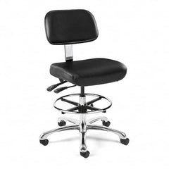 Bevco - 22-1/2 to 32-1/2" High Clean Room Swivel Chair - Apex Tool & Supply