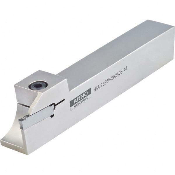 Arno - 0.866" Max Depth, 0.079 to 1.732" Width, External Left Hand Indexable Grooving/Cutoff Toolholder - Apex Tool & Supply