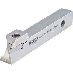 Arno - 0.63" Max Depth, 0.079 to 1.26" Width, External Left Hand Indexable Grooving/Cutoff Toolholder - Apex Tool & Supply