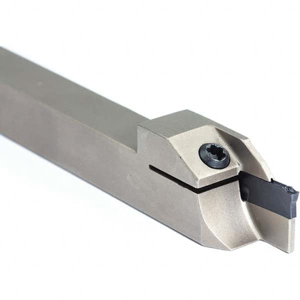 Arno - 0.63" Max Depth, 0.098 to 1.26" Width, External Right Hand Indexable Grooving/Cutoff Toolholder - Apex Tool & Supply
