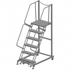 Ballymore - Rolling & Wall Mounted Ladders & Platforms Type: Rolling Warehouse Ladder Style: Rolling Safety Ladder - Apex Tool & Supply