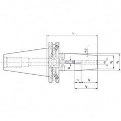 Mapal - Shrink-Fit Tool Holders & Adapters Shank Type: Taper Shank Taper Size: CAT40 - Apex Tool & Supply