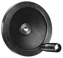 Value Collection - 9.84" Diam, Aluminum Handwheel with Handle - 1.89" Hub Diam - Apex Tool & Supply