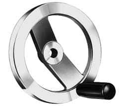 Value Collection - 9.84", 2 Spoke Handwheel - 1.89" Hub, Aluminum, Polished Finish - Apex Tool & Supply