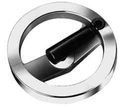 Value Collection - 9.84", 2 Spoke Handwheel with Rectractable Handle - 1.89" Hub, Aluminum, Polished Finish - Apex Tool & Supply