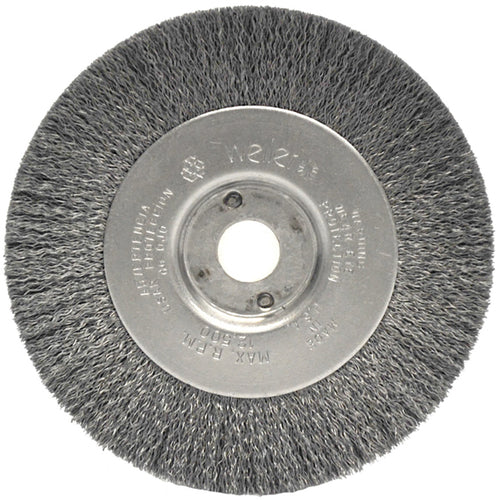 ‎4″ Narrow Face Crimped Wire Wheel, .0095″ Steel Fill, 1/2″-3/8″ Arbor Hole - Apex Tool & Supply