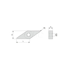 Turning Insert:  VNMG331SS AH6225,  Solid Carbide TiAlN & TiCN Finish,  Neutral,  3/8″ Inscribed Circle,  0.0160″ Corner Radius,  35.0 &deg N/A Diamond,  Series  VNMG