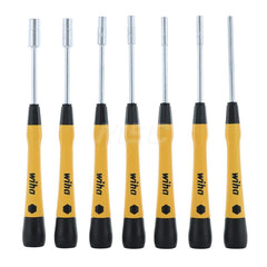 Nutdriver Sets; Tool Type: ESD Precision; System of Measurement: Inch; Size Range (mm): 3/32 - 1/4; Number of Pieces: 8.000; Handle Type: ESD Safe; Overall Length (Inch): 5-1/2; Contents: ™3/32 in, 7/64 in, 1/8 in, 9/64 in, 5/32 in, 3/16 in, 7/32 in, 1/4
