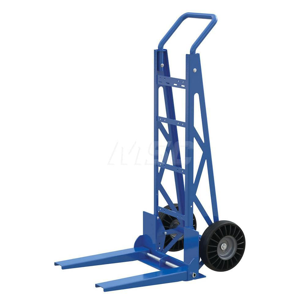 Steel Hand Truck: 250 lb Capacity, 20″ Wide, 32-3/16″ Deep, 49-1/16″ High 10″ Rigid Wheels