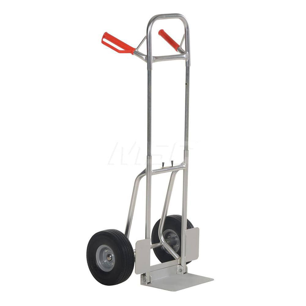 Aluminum Hand Truck: 250 lb Capacity, 19-7/8″ Wide, 18-3/8″ Deep, 48-3/8″ High 10″ Flat-Free & Urethane Wheels