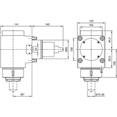 Miniature Turret Tool Holder: ER50 Collet 85 mm Projection, Through Coolant