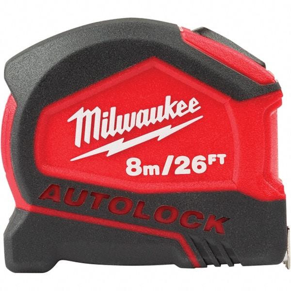 Milwaukee Tool - Tape Measures Length (Feet): 26.00 Width (mm): 27.00 - Apex Tool & Supply