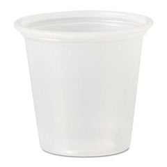 DART - Polystyrene Portion Cups, 1 1/4 oz, Translucent, 2500/Carton - Apex Tool & Supply