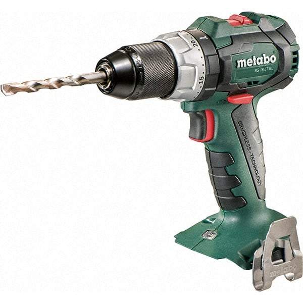 Metabo - 18 Volt 1/2" Chuck Pistol Grip Handle Cordless Drill - 600/2100 RPM, Keyless Chuck, Reversible, Lithium-Ion Batteries Not Included - Apex Tool & Supply