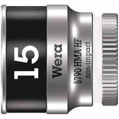 Wera - Hand Sockets Drive Size (Inch): 1/4 Size (mm): 15.0 - Apex Tool & Supply