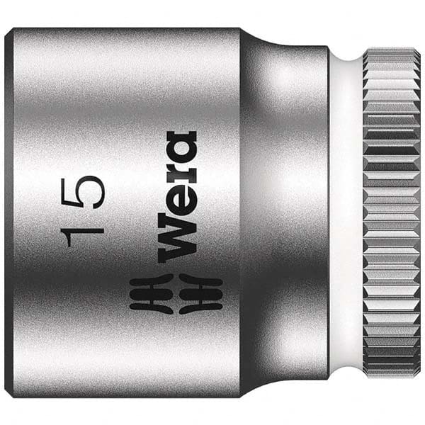 Wera - Hand Sockets Drive Size (Inch): 1/4 Size (mm): 15.0 - Apex Tool & Supply
