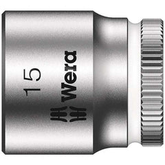 Wera - Hand Sockets Drive Size (Inch): 1/4 Size (mm): 15.0 - Apex Tool & Supply