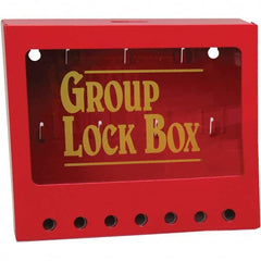 Brady - 1 8-Piece Kit 2-1/4" Deep x 8" Wide x 7" High Wall Mount Group Lockout Box - Apex Tool & Supply