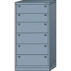 Lyon - 6 Drawer, Standard Eye-Level - Single Drawer Access Cabinet - Steel, 30" Wide x 28-1/4" Deep x 59-1/4" High, Dove Gray - Apex Tool & Supply