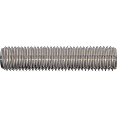 Value Collection - 5/8-11 2-1/4" OAL Fully Threaded Stud - Stainless Steel, Plain Finish, 2-1/4" Equal Thread Length, 2-1/4" Short Thread Length - Apex Tool & Supply