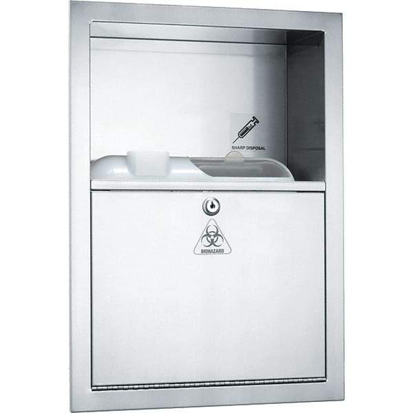 ASI-American Specialties, Inc. - Sharps Container Cabinets : Surface Mounted Color: Silver - Apex Tool & Supply