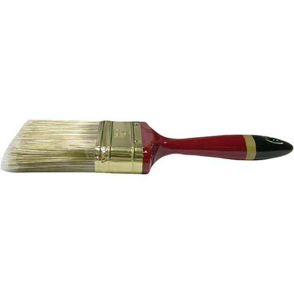 Weiler - 4" Flat Nylon/Polyester Varnish Brush - 3" Bristle Length, 8" Poly Foam Handle - Apex Tool & Supply