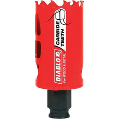 Freud - 1-1/2" Diam, 2-3/8" Cutting Depth, Hole Saw - Carbide-Tipped Saw, Toothed Edge - Apex Tool & Supply