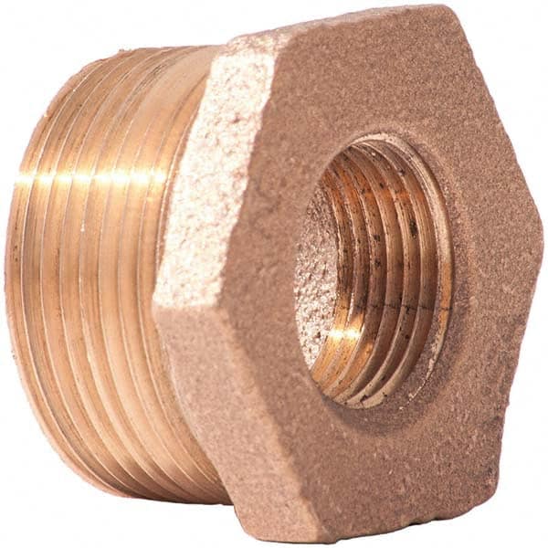 Merit Brass - Brass & Chrome Pipe Fittings Type: Hex Bushing Fitting Size: 3/4 x 1/8 - Apex Tool & Supply