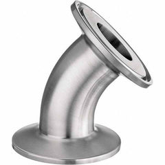 Value Collection - Sanitary Stainless Steel Pipe Fittings Type: 45 Elbow Style: Quick-Clamp - Apex Tool & Supply