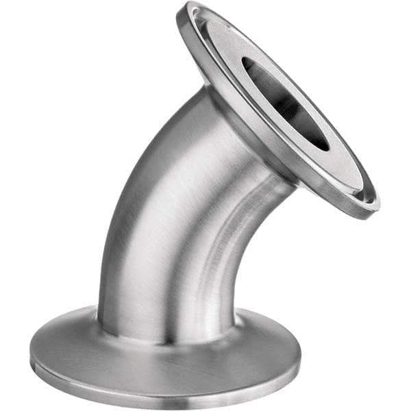Value Collection - Sanitary Stainless Steel Pipe Fittings Type: 45 Elbow Style: Quick-Clamp - Apex Tool & Supply