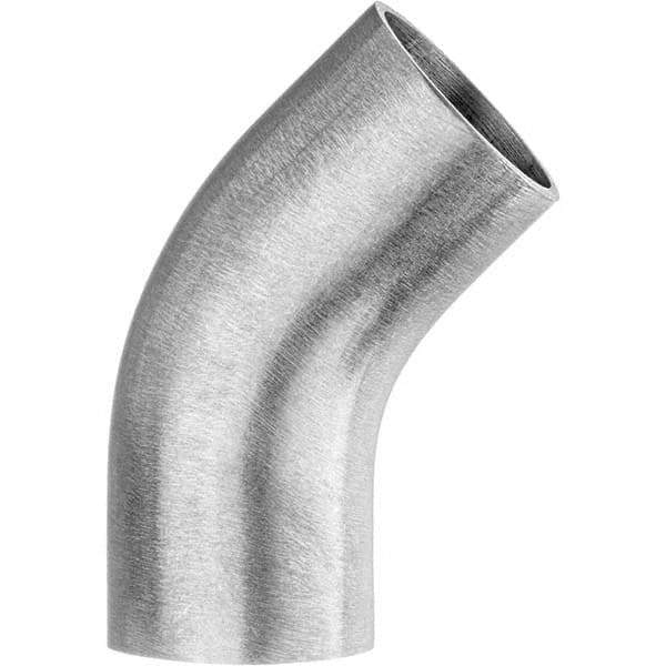 Value Collection - Sanitary Stainless Steel Pipe Fittings Type: 45 Elbow Style: Butt Weld - Apex Tool & Supply