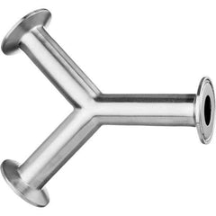 Value Collection - Sanitary Stainless Steel Pipe Fittings Type: Wye Style: Quick-Clamp - Apex Tool & Supply
