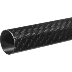 USA Sealing - 1/2" ID x 5/8" OD, 72" Long, Black Carbon Fiber (Twill Weave) Round Tube - Apex Tool & Supply