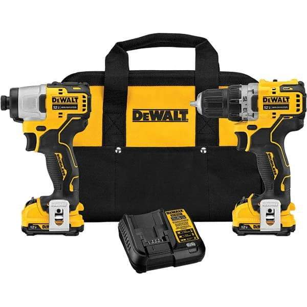 DeWALT - Cordless Tool Combination Kits Voltage: 12 Tools: Brushless Cordless Drill; Impact Driver - Apex Tool & Supply