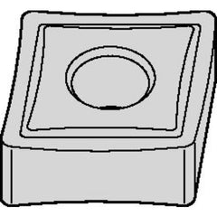 CNMP 432 Hi-Double Positive|P WM15CT, 1/32″ Corner Radius, 3/16″ Thick, 1/2″ Inscribed Circle, TiN, Turning Indexable Insert - Apex Tool & Supply