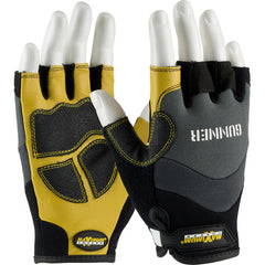 ‎120-4300/S Gloves /Liners - Gunner - Goatskin Reinforced Palm - Spandex Back - Half-Finger - Exact Industrial Supply