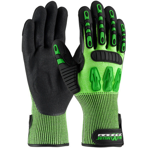 ‎120-5130/L Oil /Gas Gloves - Maximum Safety TuffMax3 - Nitrile Coated Palm - TPR Reinforcements - EN3 - Exact Industrial Supply