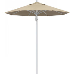 California Umbrella - Patio Umbrellas; Umbrella Diameter (Inch): 90 ; Height (Feet): 8.666 ; Fabric Color: Antique Beige ; Base Included: No ; Frame Material: Aluminum ; Frame Color: Silver - Exact Industrial Supply