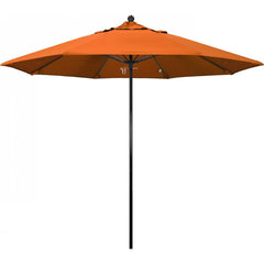California Umbrella - Patio Umbrellas; Umbrella Diameter (Inch): 108 ; Height (Feet): 8.750 ; Fabric Color: Tuscan ; Base Included: No ; Frame Material: Fiberglass-reinforced Nylon ; Frame Color: Black - Exact Industrial Supply