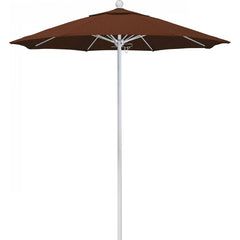 California Umbrella - Patio Umbrellas; Umbrella Diameter (Inch): 90 ; Height (Feet): 8.000 ; Fabric Color: Terracotta ; Base Included: No ; Frame Material: Aluminum ; Frame Color: White - Exact Industrial Supply