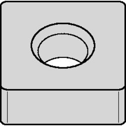 SNMA 433 A|None WK05CT, 3/64″ Corner Radius, 3/16″ Thick, 1/2″ Inscribed Circle, TiN, Square, Turning Indexable Insert - Apex Tool & Supply