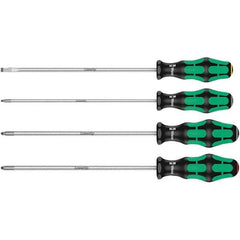 Wera - Screwdriver Sets Screwdriver Types Included: Pozidriv; Slotted; Phillips Number of Pieces: 4 - Apex Tool & Supply