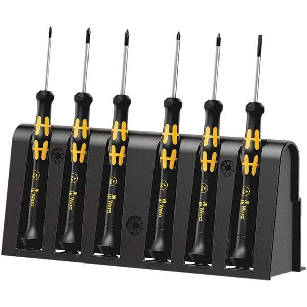 Wera - Screwdriver Sets Screwdriver Types Included: Phillips; Microstix; Slotted; TorxPlus Number of Pieces: 6 - Apex Tool & Supply