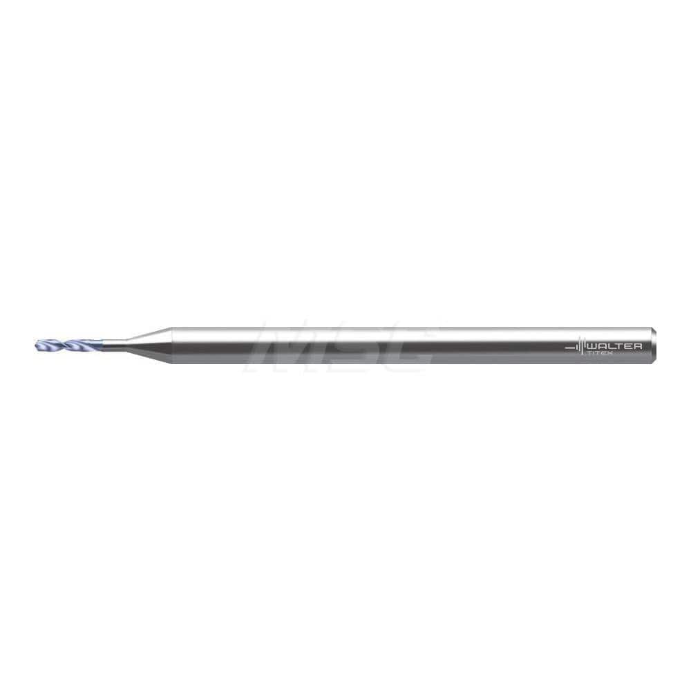 Micro Drill Bit: 0.0625″ Dia, 150 °, Solid Carbide AlCrN Finish, 2.126″ OAL, RH Cut, Straight-Cylindrical Shank, Series DB131-02-A0