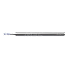 Micro Drill Bit: 0.0472″ Dia, 150 °, Solid Carbide AlCrN Finish, 2.008″ OAL, RH Cut, Straight-Cylindrical Shank, Series DB131-02-A0