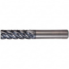 Kennametal - 5/8" Diam 6 Flute Solid Carbide 0.03" Corner Radius End Mill - Apex Tool & Supply
