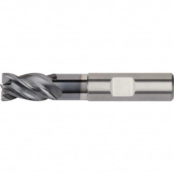 Kennametal - 1" Diam 4 Flute Solid Carbide 0.12" Corner Radius End Mill - Apex Tool & Supply