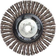 Norton - 4-1/2" OD, 5/8-11 Arbor Hole, Stringer Bead Carbon Wheel Brush - Apex Tool & Supply
