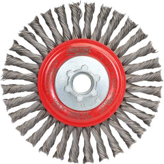 Norton - 4-1/2" OD, 5/8-11 Arbor Hole, Stringer Bead Carbon Wheel Brush - Apex Tool & Supply